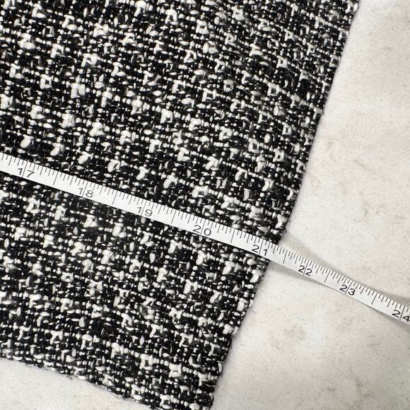 Worthington Black & White Tweed Pencil Skirt Women's 2 Back Slit Preppy Office - Picture 11 of 15